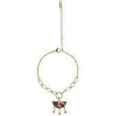 Usha Bracelet bleu / or / rouge