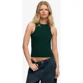Superdry Femme Débardeur Racer Essential Logo Green Taille: 38