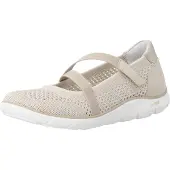 Remonte - Ballerines pour femmes - Modèle "Ballerina" - Couleur beige - Idéales pour le quotidien