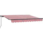 vidaXL Store rétractable rouge 250 x 200 cm Tissu