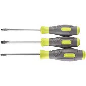 Ryobi Schraubendreher-Set RSD1PH2S, 3-teilig (grün/grau, 1x PH2 / 1x SL5,5 / 1x SL4)