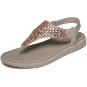 SKECHERS Tongs 'Meditation Luxe' greige / orange clair