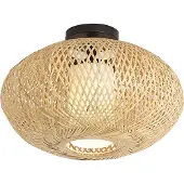 QAZQA Plafonnier Japandi en bambou 42cm IP44 - Moana