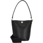 Lacoste Cuir sac à épaule sac à épaule bandoulière Tennis Bliss Bucket Bag Noir