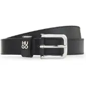 HUGO Ceinture en cuir italien avec lettres en métal