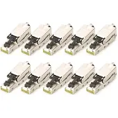 Digitus Connecteur de terrain CAT 6A, STP, capuchon anti-poussière, TIA 568-A,B,Profinet, 10 pcs. (Câble réseau Connecteur)