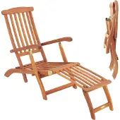 Casaria Transat de jardin Queen Mary 120x54x95cm en bois