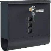 Monzana Boîte aux lettres murale anthracite 30,5x33,5cm