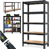 Monzana Étagère charge lourde noire 180x90x40cm 875kg max