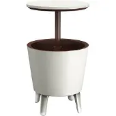 Keter Table de jardin glacière Cool Bar 30L blanc/marron