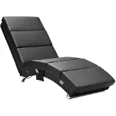Casaria Chaise relaxation noire London massage et chauffage