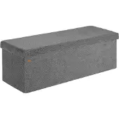 Casaria Banc Anthracite Cordon 114x38x38cm MDF pliable