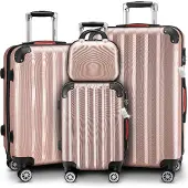Monzana Ensemble de 4 pièces valises rigides M / L / XL et vanity