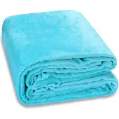 Monzana Couverture polaire premium bleu clair 200x150 cm