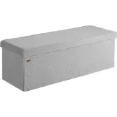 Casaria Banc Gris Cordon 114x38x38cm MDF pliable