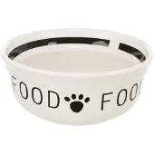 Trixie Voerbak Hond Food Keramiek Wit / Zwart - 2,6 Ltr 25 Cm (260 cl)