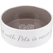 Trixie Ecuelle Céramique Pet's Home - 1,4 L/Ø 20 Cm, Crème/Taupe