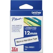 Brother TZe-M931 - (12 mm) - Noir sur métallique - Ruban