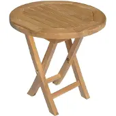 Happy Garden Table D'appoint Ronde En Teck 50cm Lombok