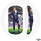 MANIACASE Souris Sans Fil - PSG - Kylian Mbappé - USB Wifi - Compatible Mac et PC - Blanc
