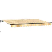 vidaXL Store rétractable jaune 350 x 200 cm Tissu