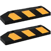 vidaXL Butoirs de stationnement 2 pcs 56x15x10 cm Caoutchouc