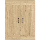 vidaXL Armoires murales 2 pcs. chêne Sonoma bois composite