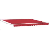 vidaXL , store enroulable rouge, 400 x 300 cm, polyester et métal