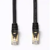 Diffusion Câble RJ45 droit CAT8 S/STP 10 m Noir