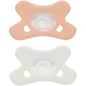 Difrax Sucette Silicone Natural Blossom - White 0-6 Moins 2 pc(s) Sucette(S)