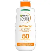 Garnier Ambre Solaire Hydra 24H Protect Lotion Sunscreen SPF 50+ 175ml - Non gras - résistant à l'eau - Vitamine Cg - Protège et hydrate