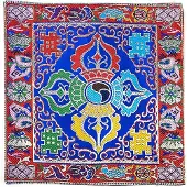 Phoenix Bol Chantant Ou Nappe D'Autel Brocart Double Dorje - 22x22 Cm Lot De 2 Pièces