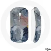 MANIACASE Souris Sans Fil - Abstrait - Gris - USB Wifi - Compatible Mac et PC - Ergonomique