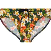 Hom Maillot de bain ' Swim Mini Briefs Etna ' vert / mélange de couleurs / orange