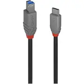 Lindy 2m USB 3.2 Type C to B Cable, Anthra Line