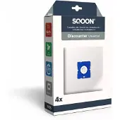 SQOON Sacs aspirateur 5 pièces Adaptés à différents modèles, sacs filtrants de haute qualité, durables et parfaitement ajustés, absorption optimale de la poussière et filtration