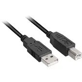 Sharkoon 4044951015245 Kabel USB 2.0 A-B 0,5m schwarz