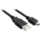 Sharkoon - Câble USB - mini USB type B (M) pour USB (M) - USB 2.0 - 1 m - noir