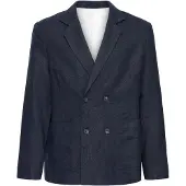 Casual Friday Veste de costume ' CFEdlund Linen ' bleu marine