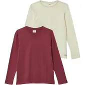 s.Oliver T-Shirt crème / bordeaux
