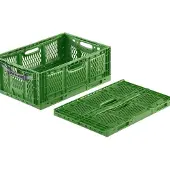 Westfalia Folding box 40x30x18cm openwork green