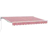 vidaXL Cadre de store rouge et blanc 250 x 200 cm