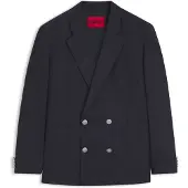 HUGO Veste Modern en popeline de laine mélangée