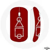 MANIACASE Souris sans fil - - Squid Game Symbols - Rouge - Clé USB wifi incluse - Compatible Mac et PC