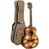 LAG Guitars Escapade Travel-GTE Globe Trotter Electro guitare électro-acoustique folk avec housse