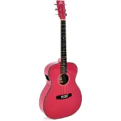 Sigma guitars 000M-1E-MFP Metallic Flake Pink guitare électro-acoustique folk