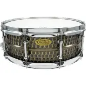 WorldMax 14x5 inch Hammered Brass Shell caisse claire en laiton
