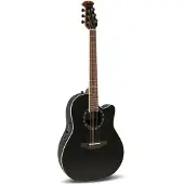 Ovation 2771AX-5-G Pro Series Balladeer Deep Contour Cutaway Black guitare électro-acoustique folk