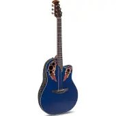 Ovation CE44P-8TQ Celebrity Elite Exotic Blue Transparent Quilt guitare électro-acoustique folk