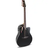 Ovation Celebrity Elite Deluxe Deep Contour CDX40-5-G Black Satin guitare électro-acoustique folk